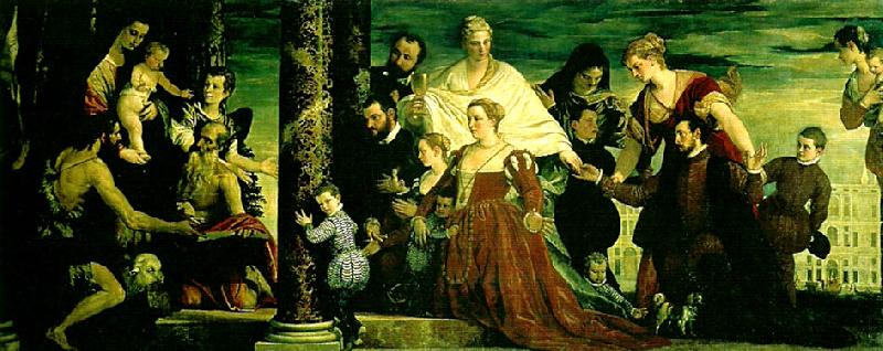 Paolo  Veronese virgin and cbild with ss oil painting picture